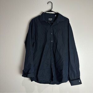 Kenneth Cole Reaction Striped Button Up Shirt Size 16 1/2